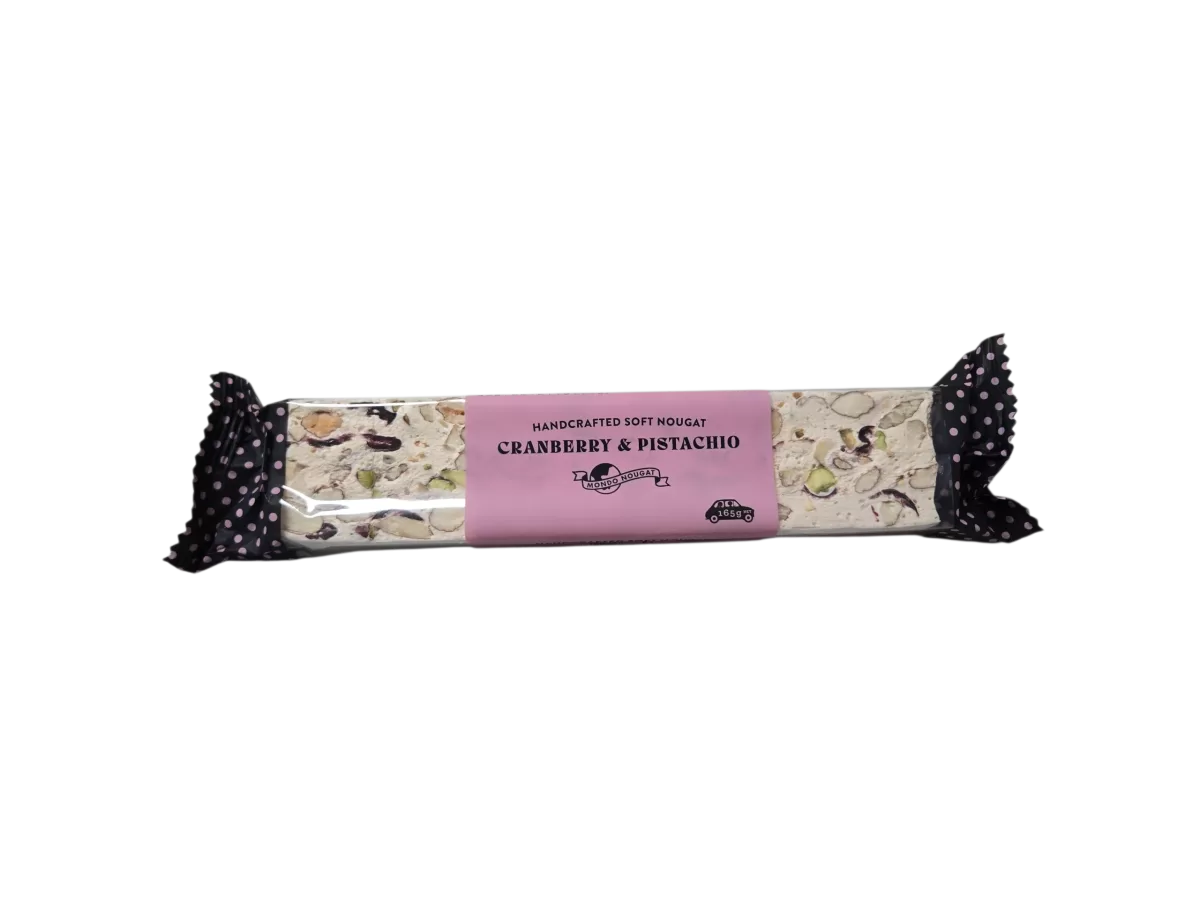 165g Cranberry & Pistachio Soft Nougat Bar